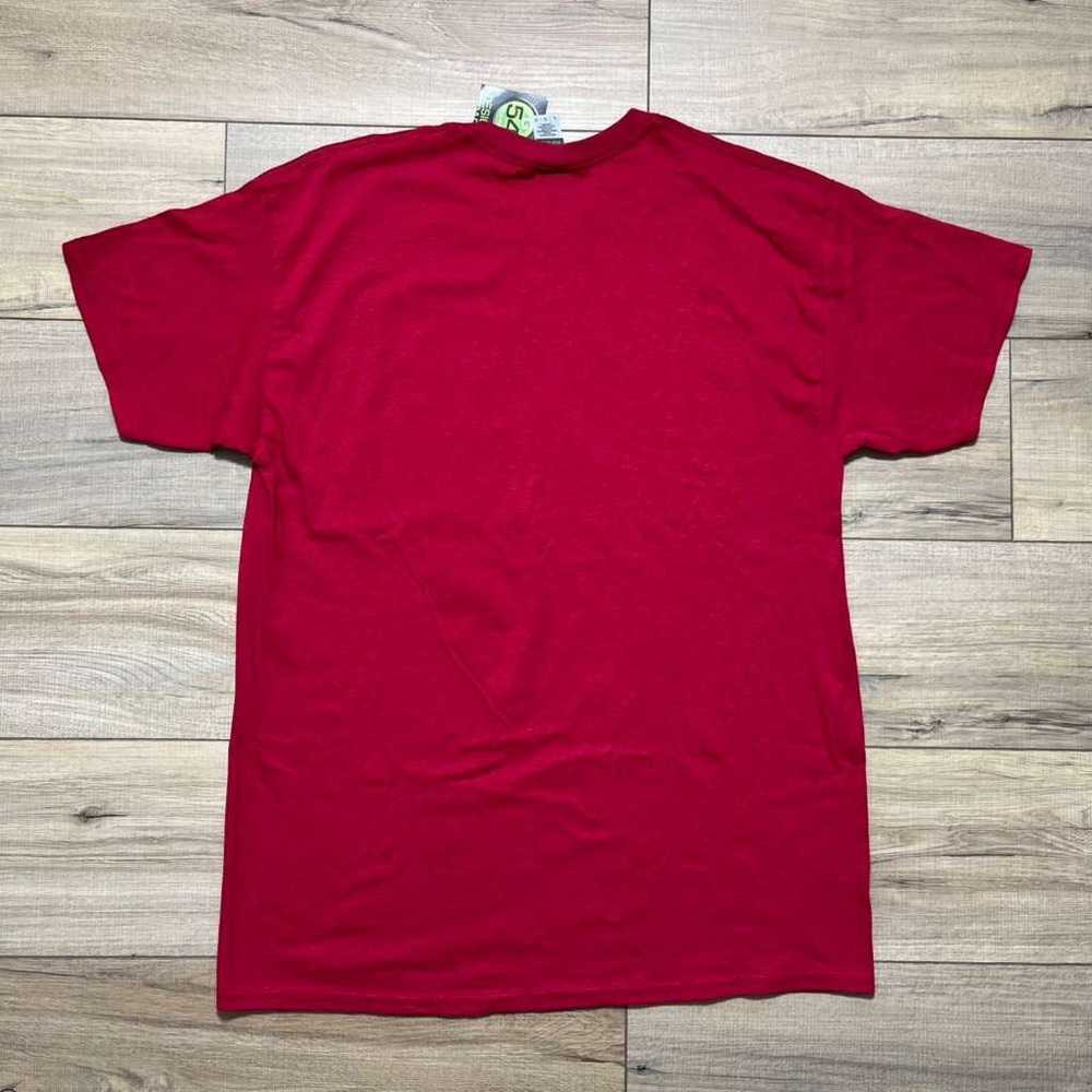 Gildan Mens Ugly Christmas Sweater Graphic Short Sleeve Shirt‎ Size Large Red - Picture 6 of 8